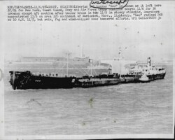 <em>Keo</em>, ex-<em>Bulkoil</em> in a photo from 1969 shortly before her loss in a severe storm off Nantucket. There were no survivors.