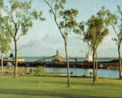 <em>Ore Regent</em> loading at bauxite at Weipa, 1972.